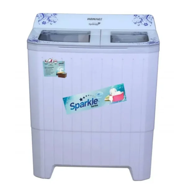 Homage HW-49112 Washing Machine (Glass Blue Flower)
